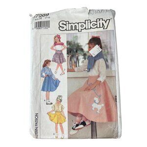 90s Simplicity 7269 Girls Skirt Sewing Pattern Sizes 7-10 Vintage 1991 Retro CUT